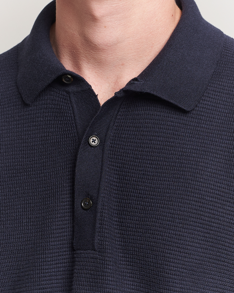 Men | Polo Shirts | BOSS BLACK | Lanotti Knitted Polo Dark Blue