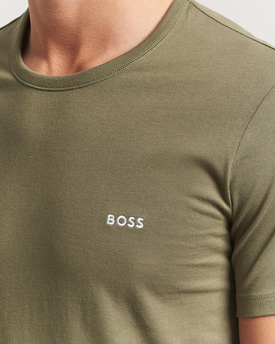 Men | T-Shirts | BOSS BLACK | 3-Pack Crew Neck T-Shirt Grey/Green/Black