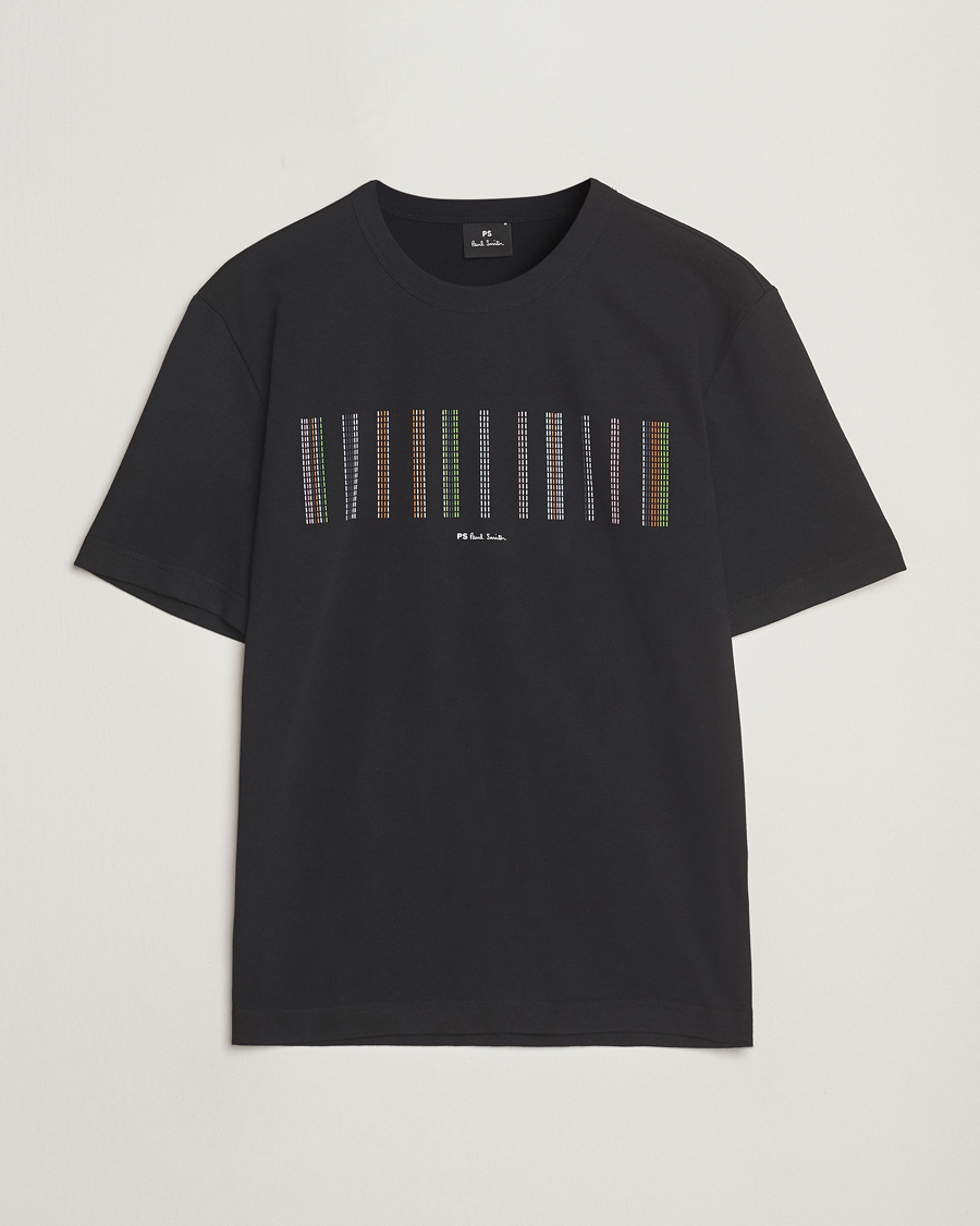 Men | T-Shirts | PS Paul Smith | Striped Crew Neck T-Shirt Black
