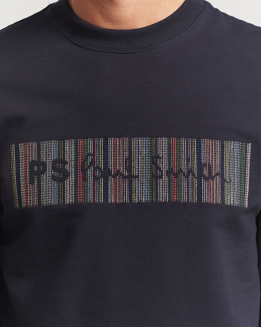Men | Sweaters & Knitwear | PS Paul Smith | Striped Crew Neck Sweatshirt Navy