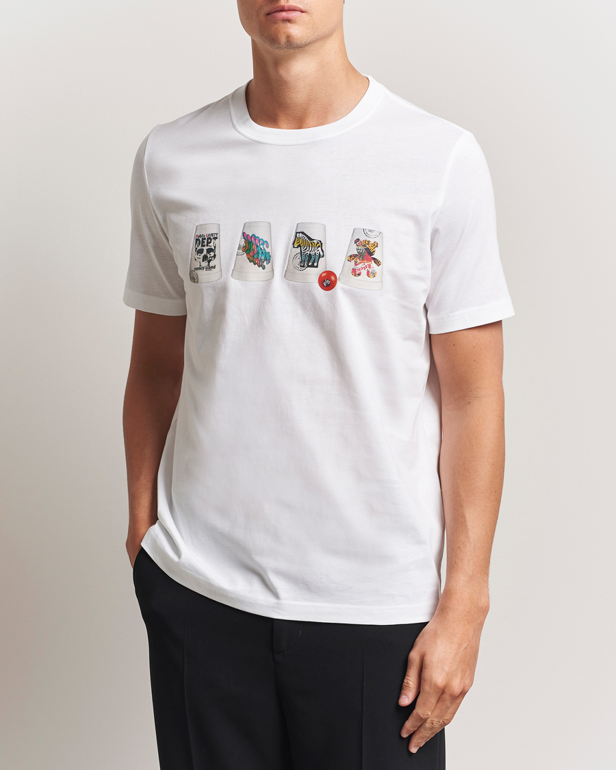 Men | T-Shirts | PS Paul Smith | Cups Crew Neck T-Shirt White