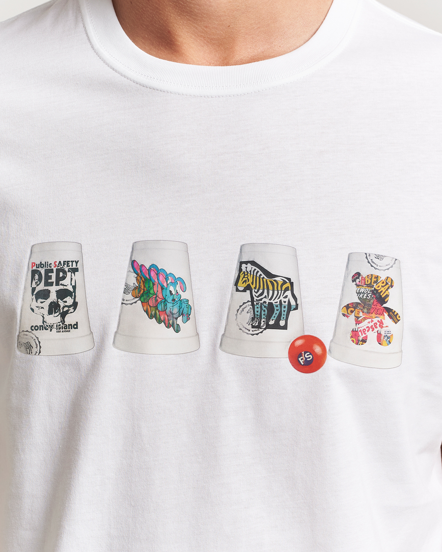Men | T-Shirts | PS Paul Smith | Cups Crew Neck T-Shirt White