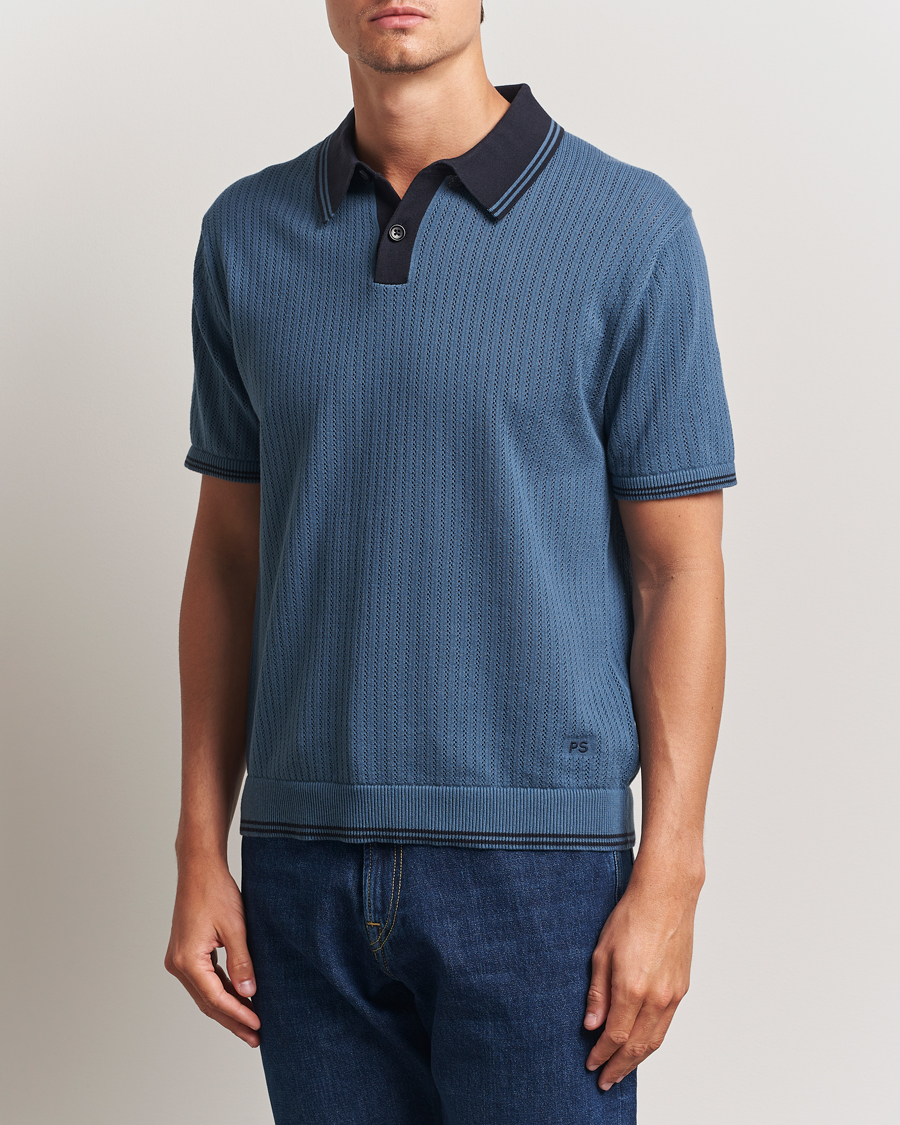 Men | Polo Shirts | PS Paul Smith | Knitted Polo Blue