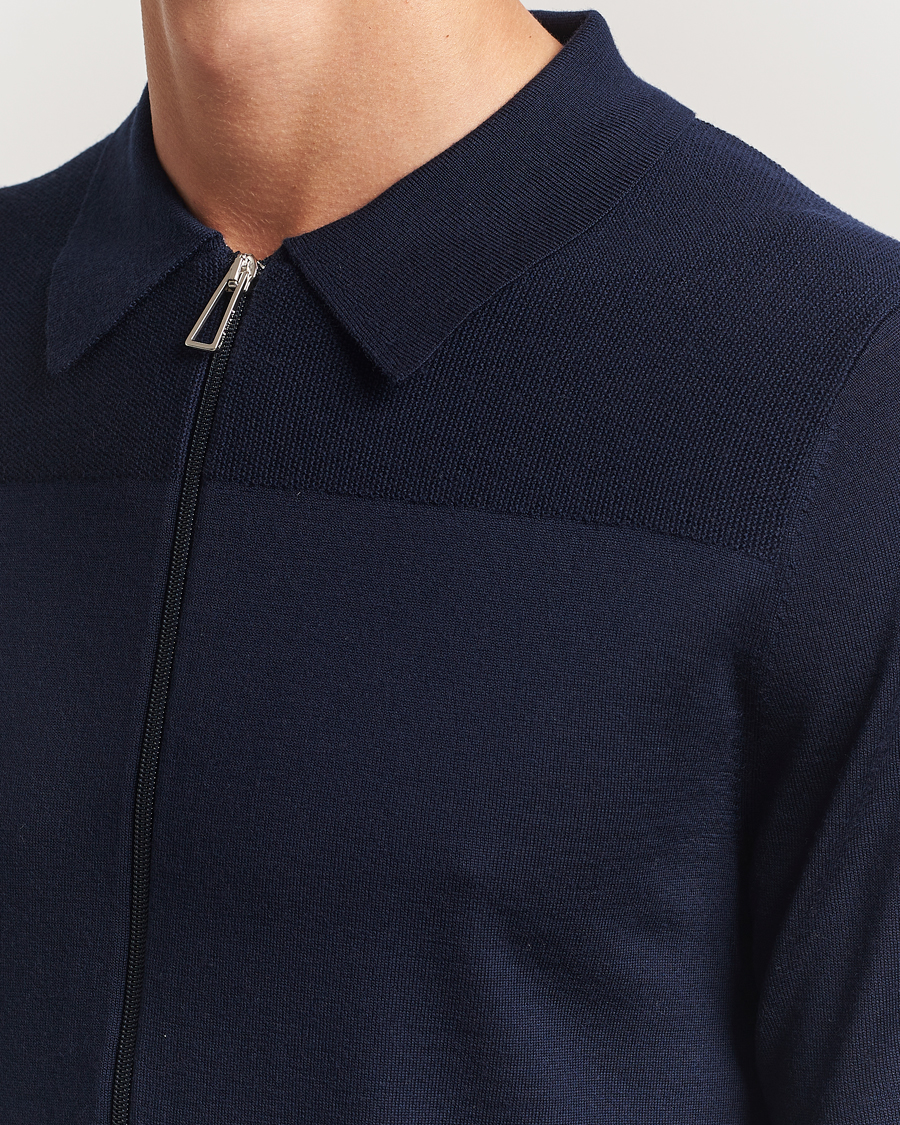Men | Sweaters & Knitwear | PS Paul Smith | Merino Knitted Full Zip Navy