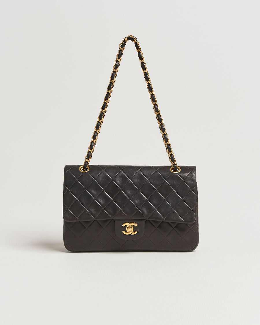 Men | Gifts for Her | Chanel Pre-Owned | Classic Double Flap Medium Lambskin Black