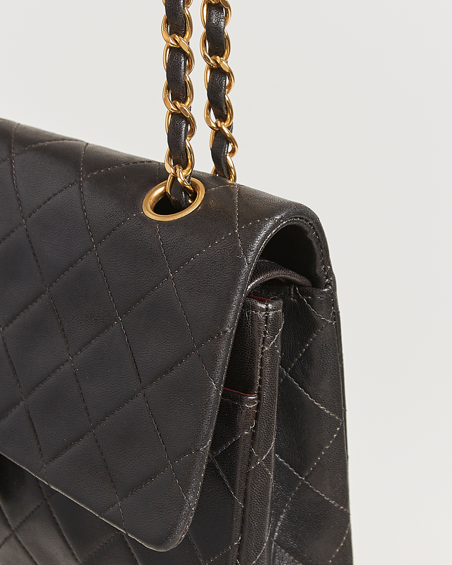 Men | Gifts for Her | Chanel Pre-Owned | Classic Double Flap Medium Lambskin Black