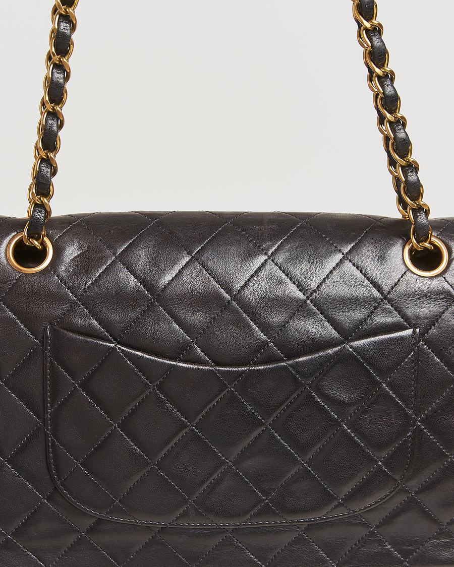 Men | Gifts for Her | Chanel Pre-Owned | Classic Double Flap Medium Lambskin Black