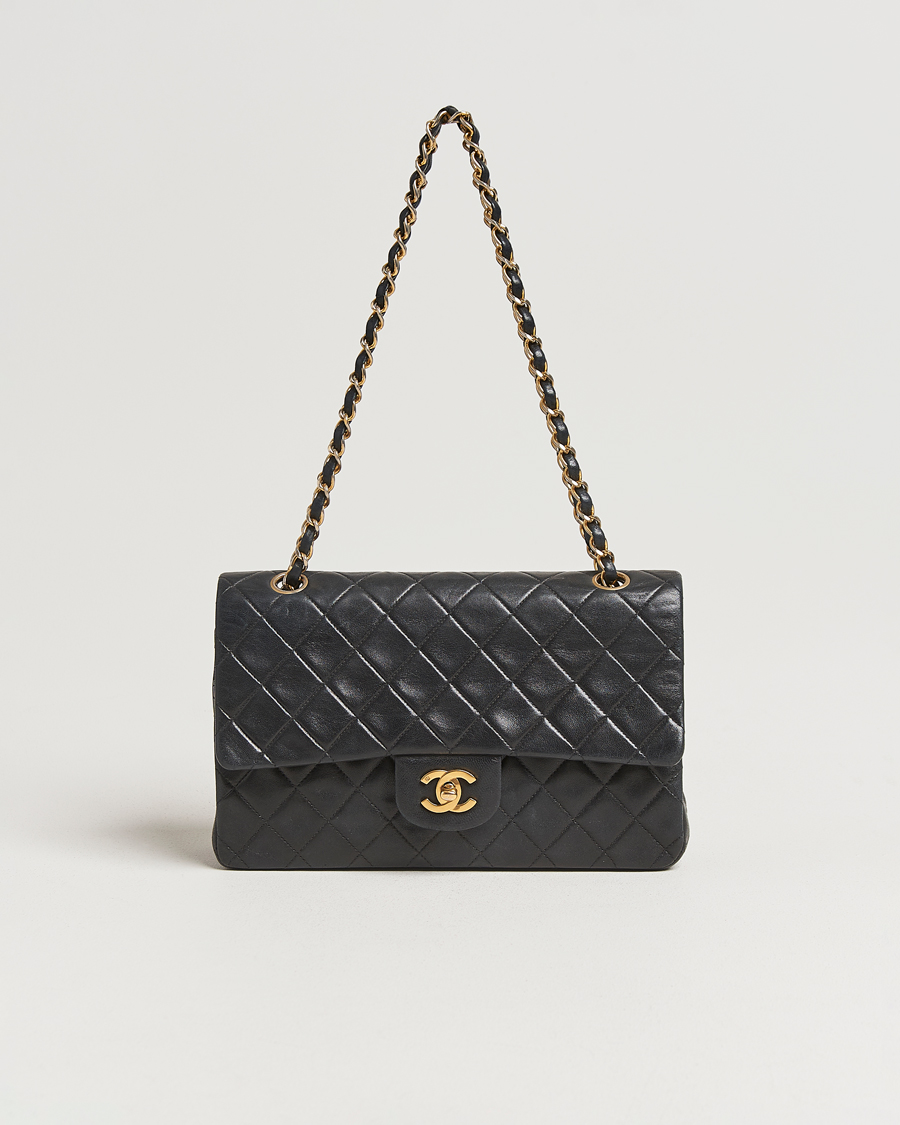 Men | Gifts for Her | Chanel Pre-Owned | Classic Double Flap Medium Lambskin Black