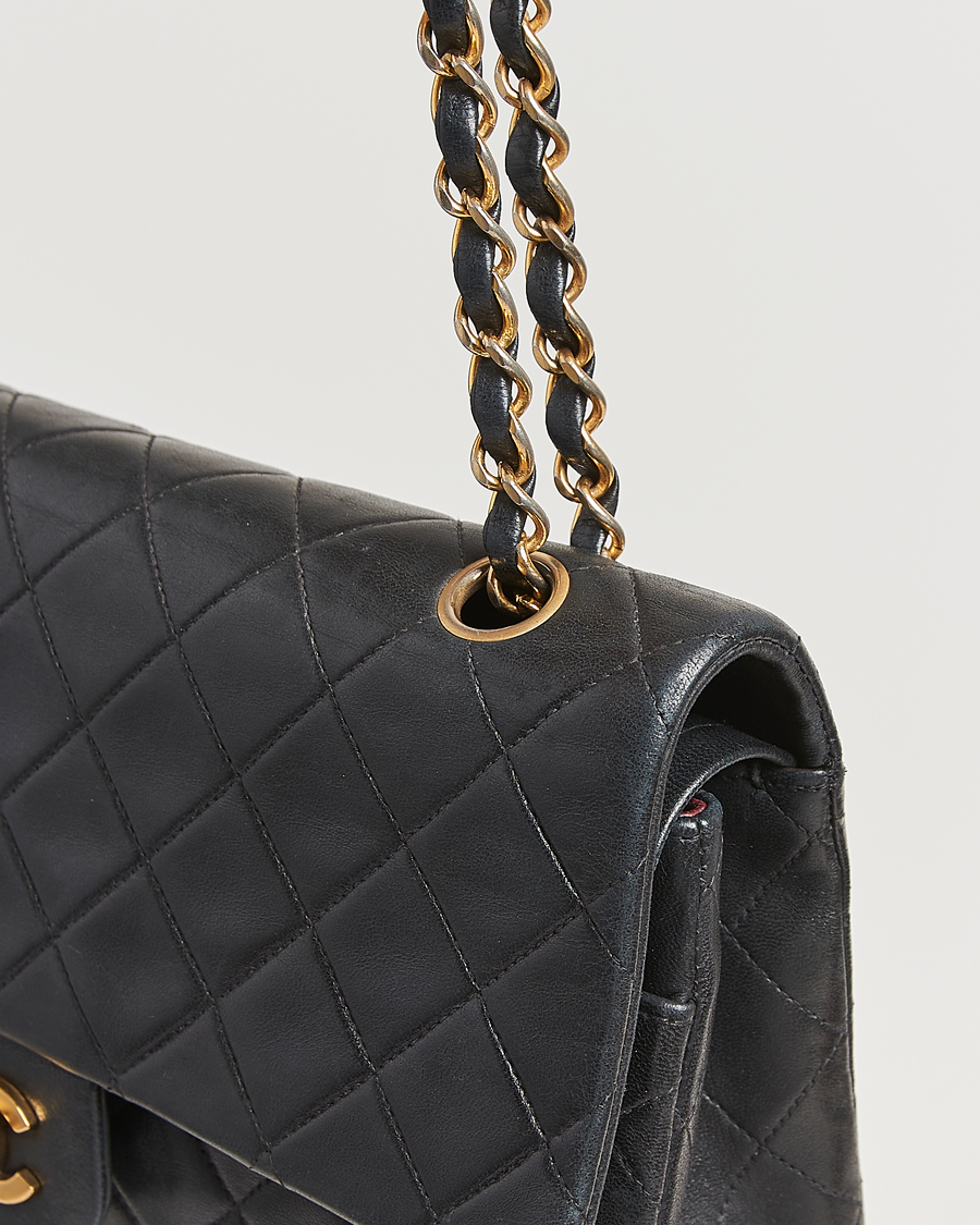 Men | Gifts for Her | Chanel Pre-Owned | Classic Double Flap Medium Lambskin Black