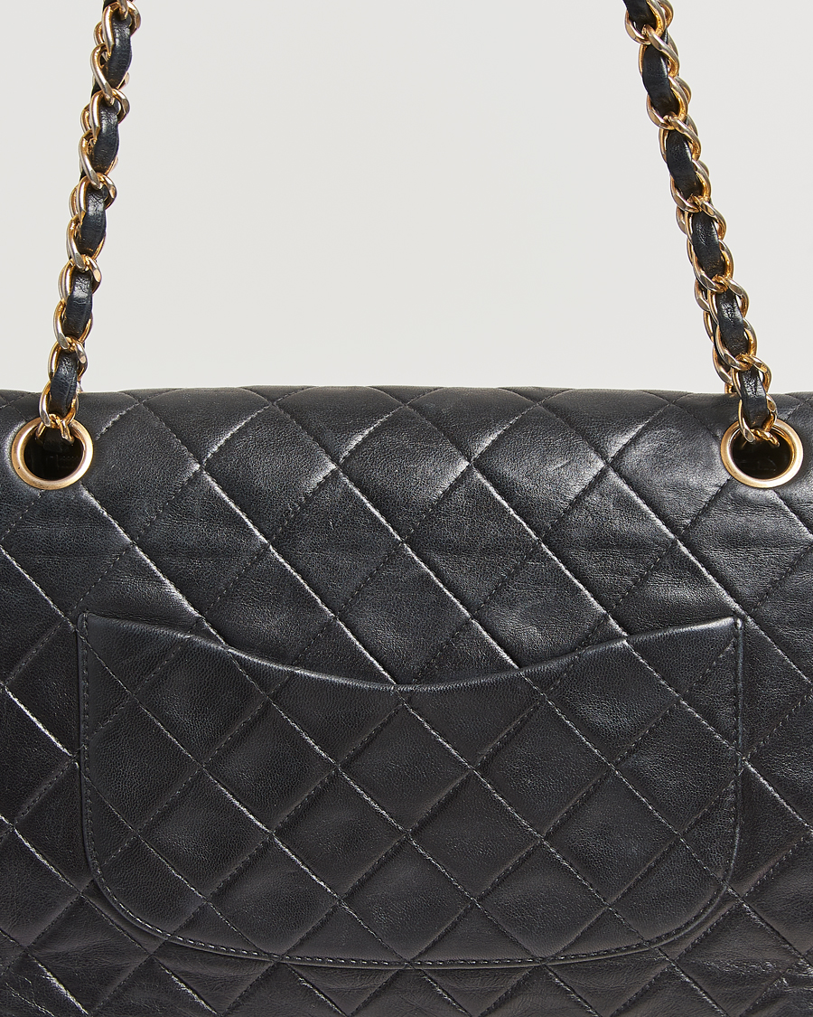 Men | Gifts for Her | Chanel Pre-Owned | Classic Double Flap Medium Lambskin Black