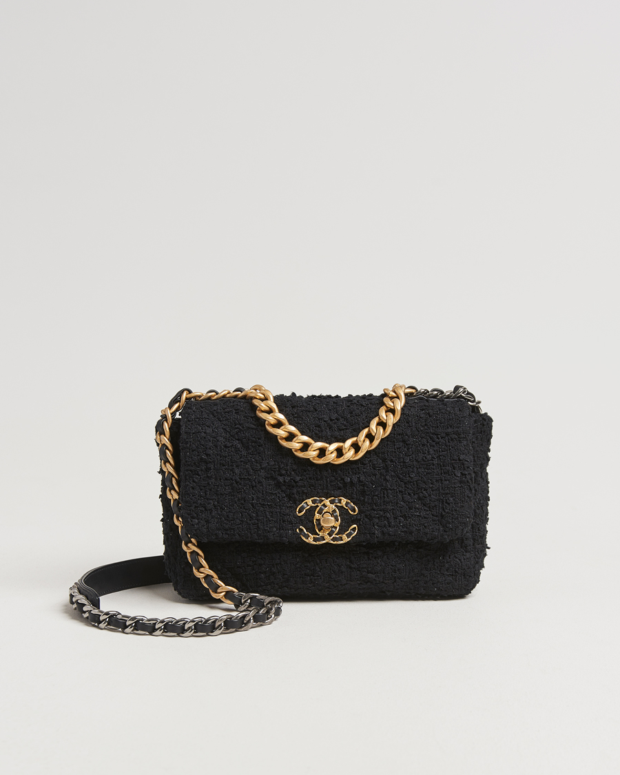 Men | Gifts for Her | Chanel Pre-Owned | Chanel 19 Tweed Handbag Black