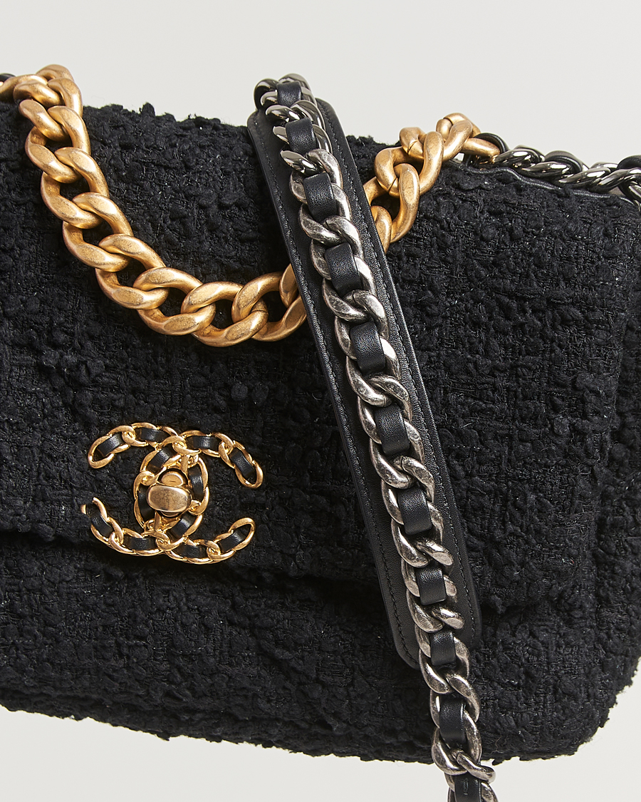 Men | Gifts for Her | Chanel Pre-Owned | Chanel 19 Tweed Handbag Black