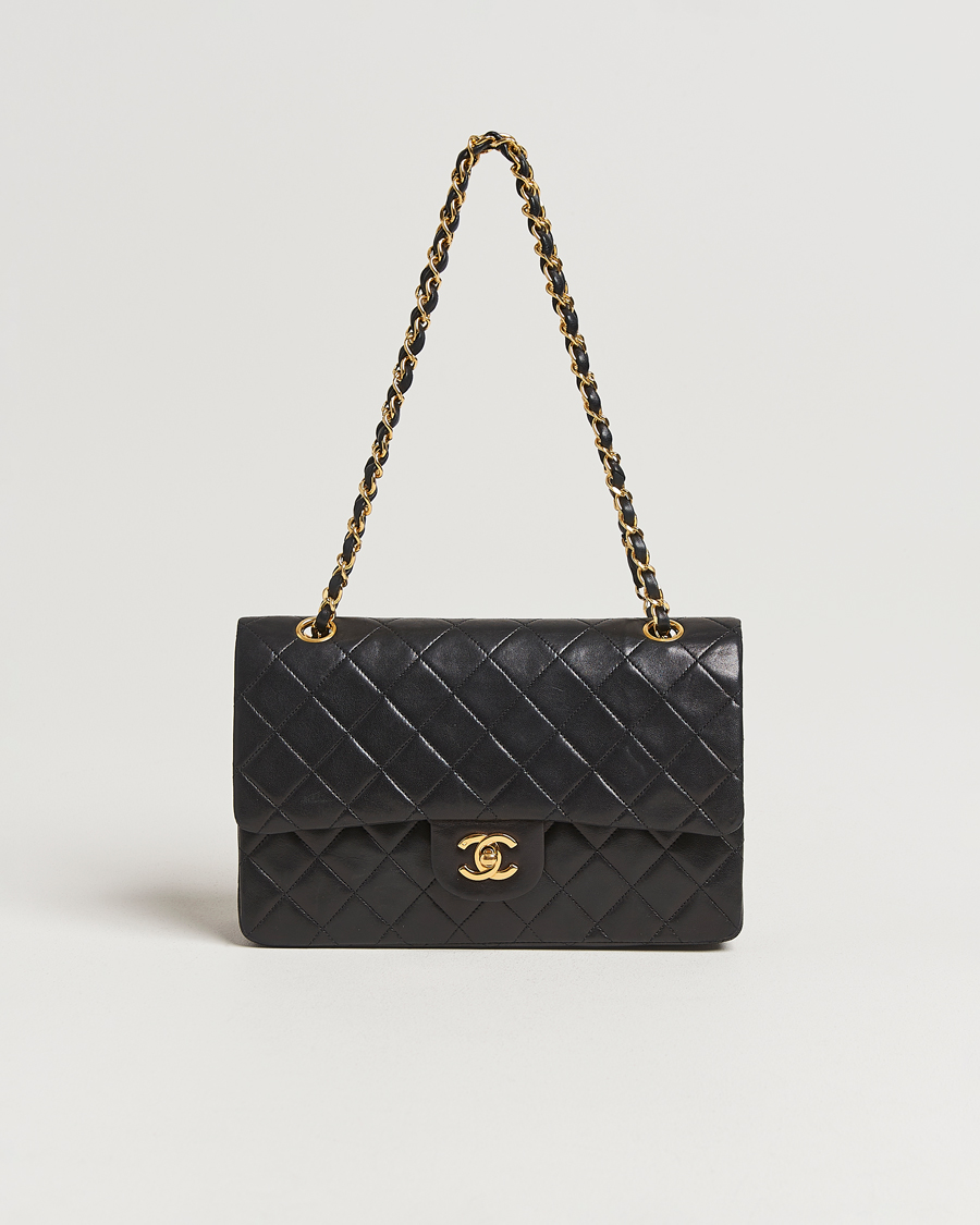 Men | Gifts for Her | Chanel Pre-Owned | Classic Double Flap Medium Lambskin Black