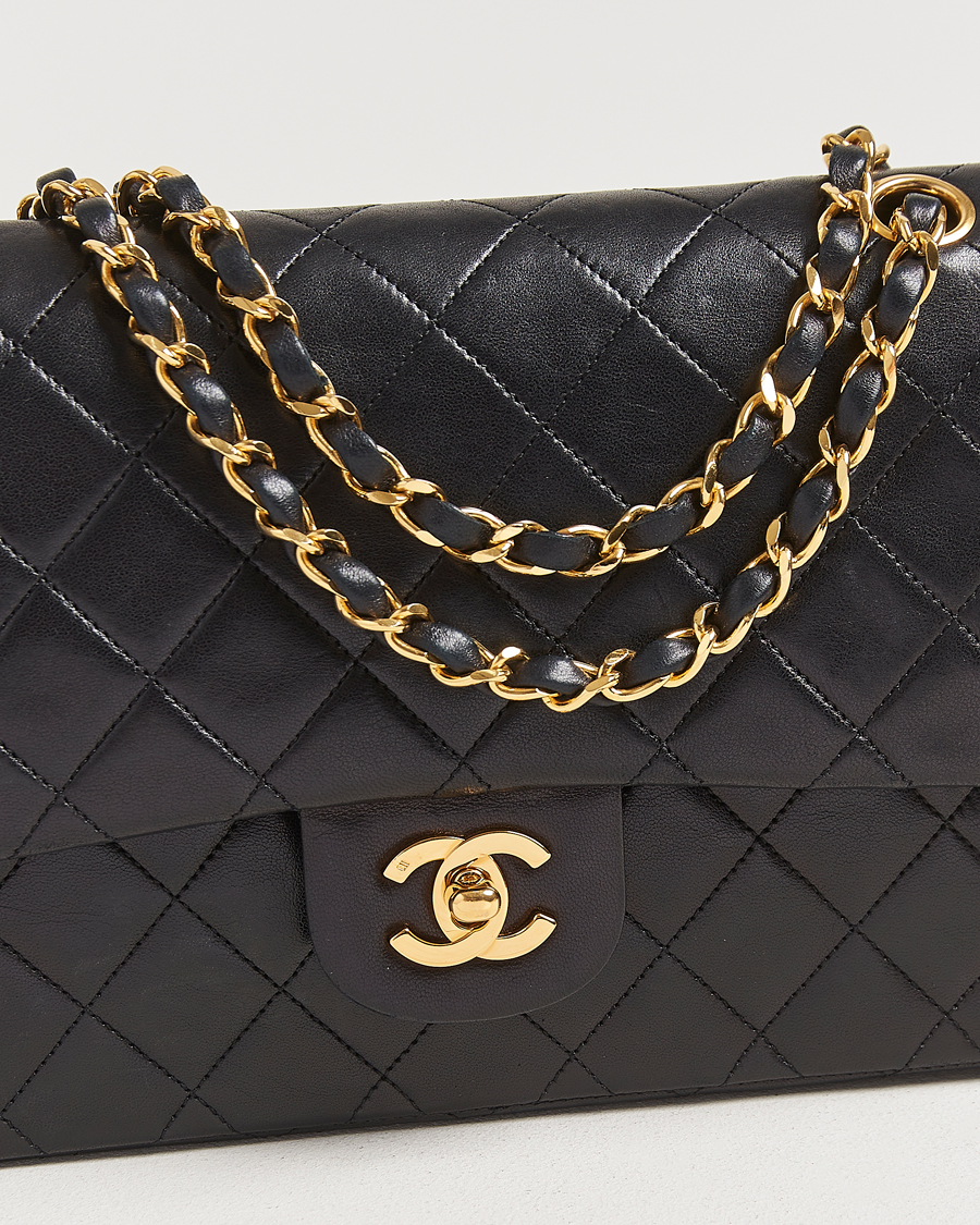 Men | Gifts for Her | Chanel Pre-Owned | Classic Double Flap Medium Lambskin Black