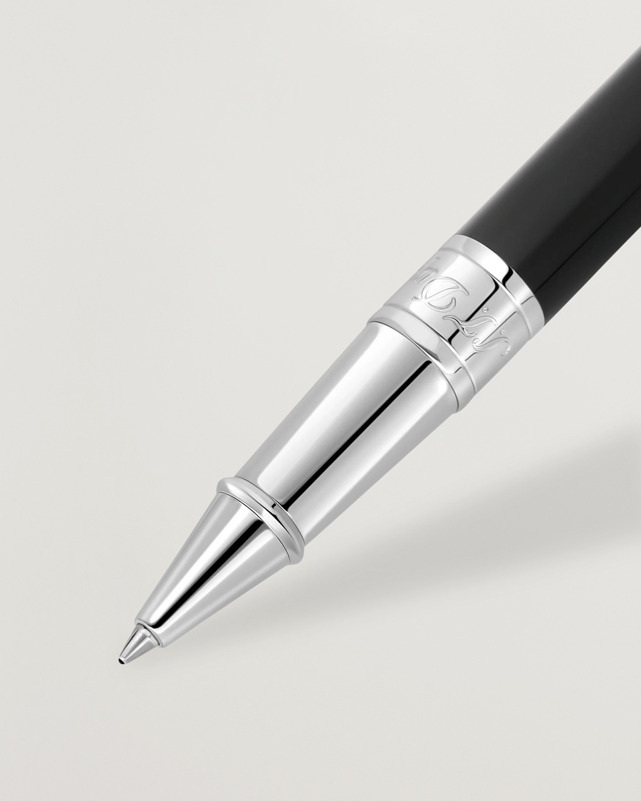Men | S.T. Dupont D-Initial Rollerball Pen Black/Chrome | S.T. Dupont | D-Initial Rollerball Pen Black/Chrome