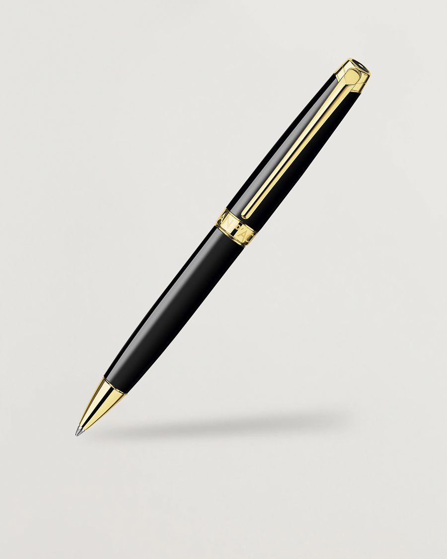 Men | Pens | Caran d'Ache | Caran d' Ache Léman Ballpoint Pen Ebony Black/Gold Plated