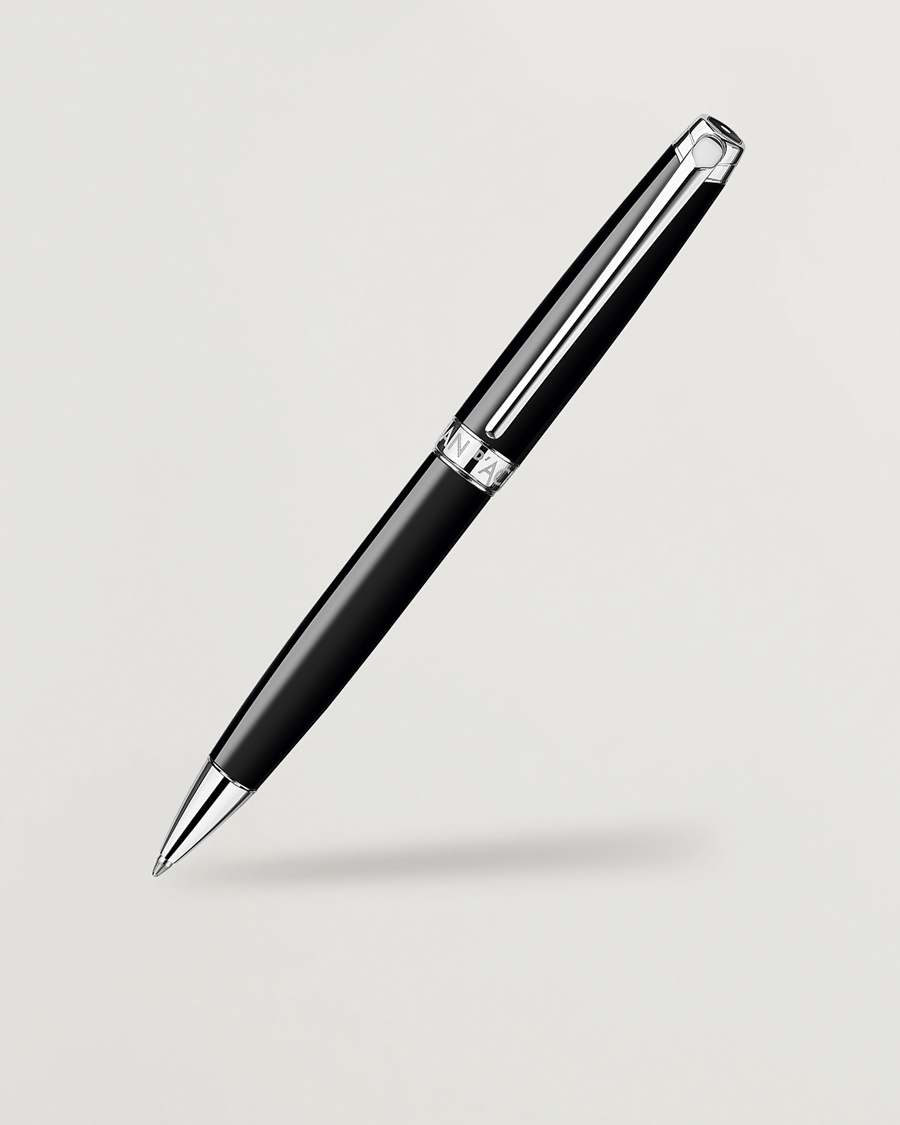 Men | Pens | Caran d'Ache | Caran d' Ache Léman Ballpoint Pen Ebony Black/Silver Plated