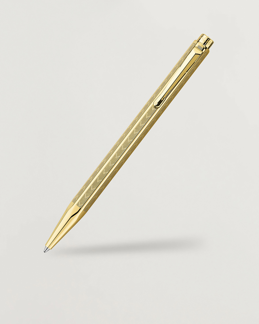 Men | Pens | Caran d'Ache | Caran d' Ache Ecridor Chevron Ballpoint Pen Gilded