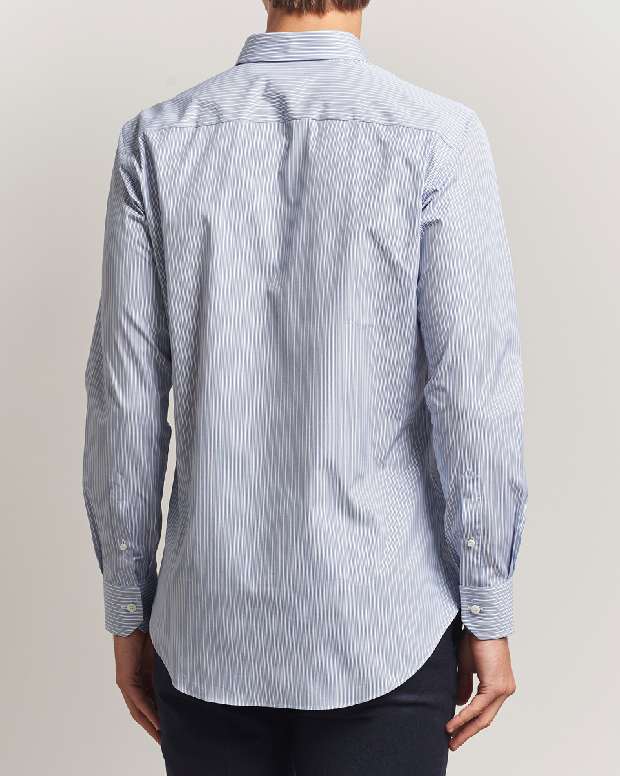 Men | Shirts | Brioni | Classic Dress Shirt Blue Stripe