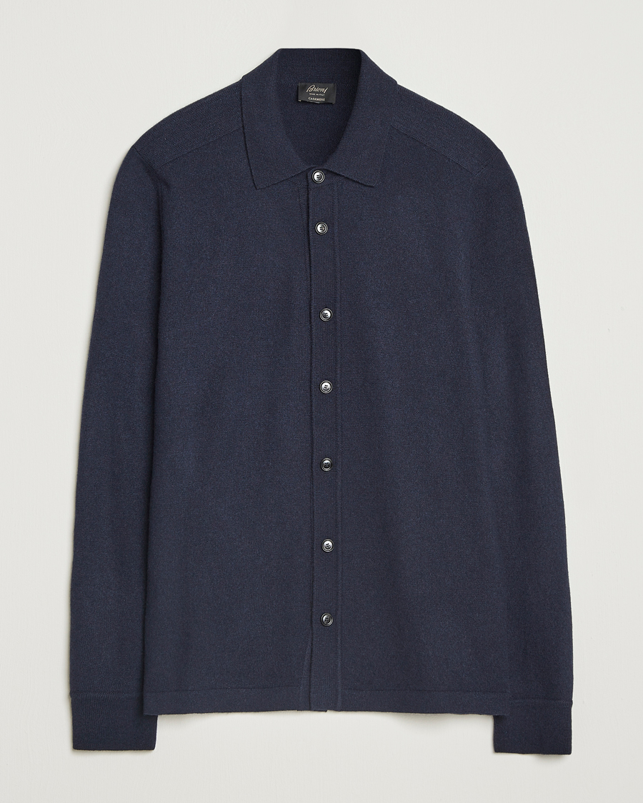 Men | Sweaters & Knitwear | Brioni | Cashmere Shirt Cardigan Navy