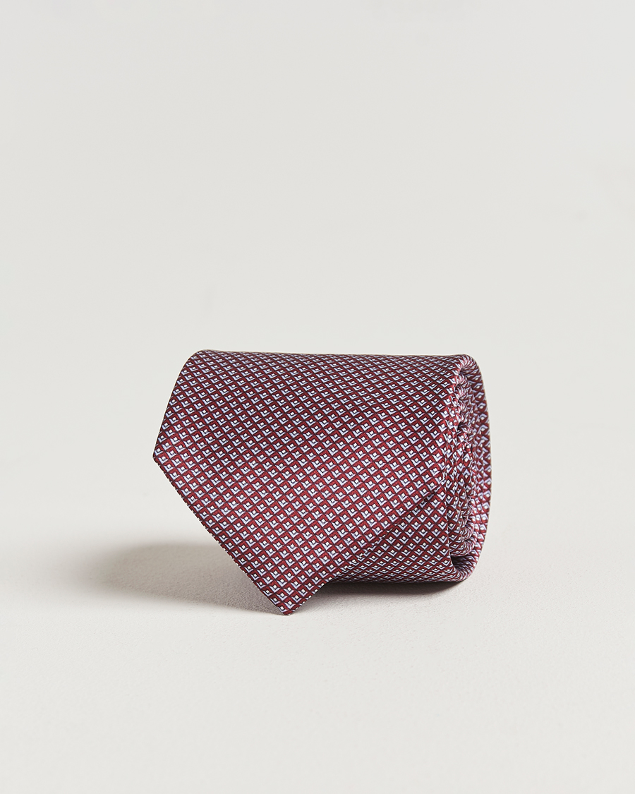 Men | Ties | Brioni | Printed Silk Tie Red