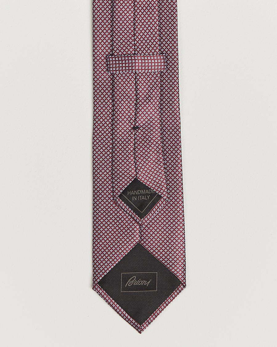 Men | Ties | Brioni | Printed Silk Tie Red