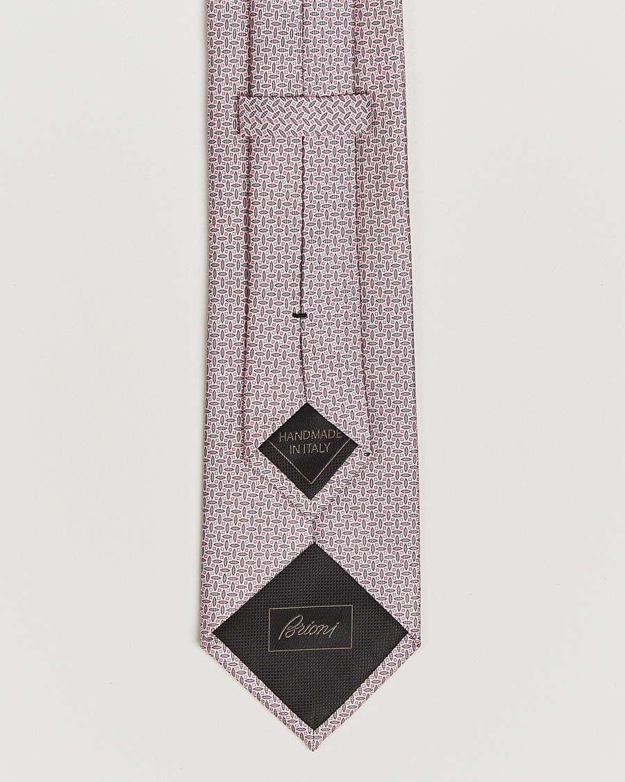 Men | Ties | Brioni | Printed Silk Tie Pink