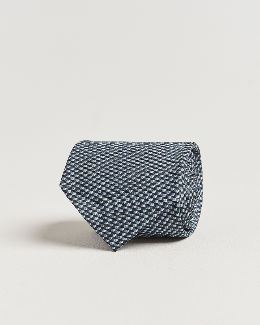 Men | Ties | Brioni | Printed Silk Tie Navy