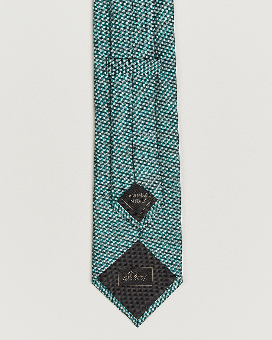 Men | Ties | Brioni | Printed Silk Tie Green