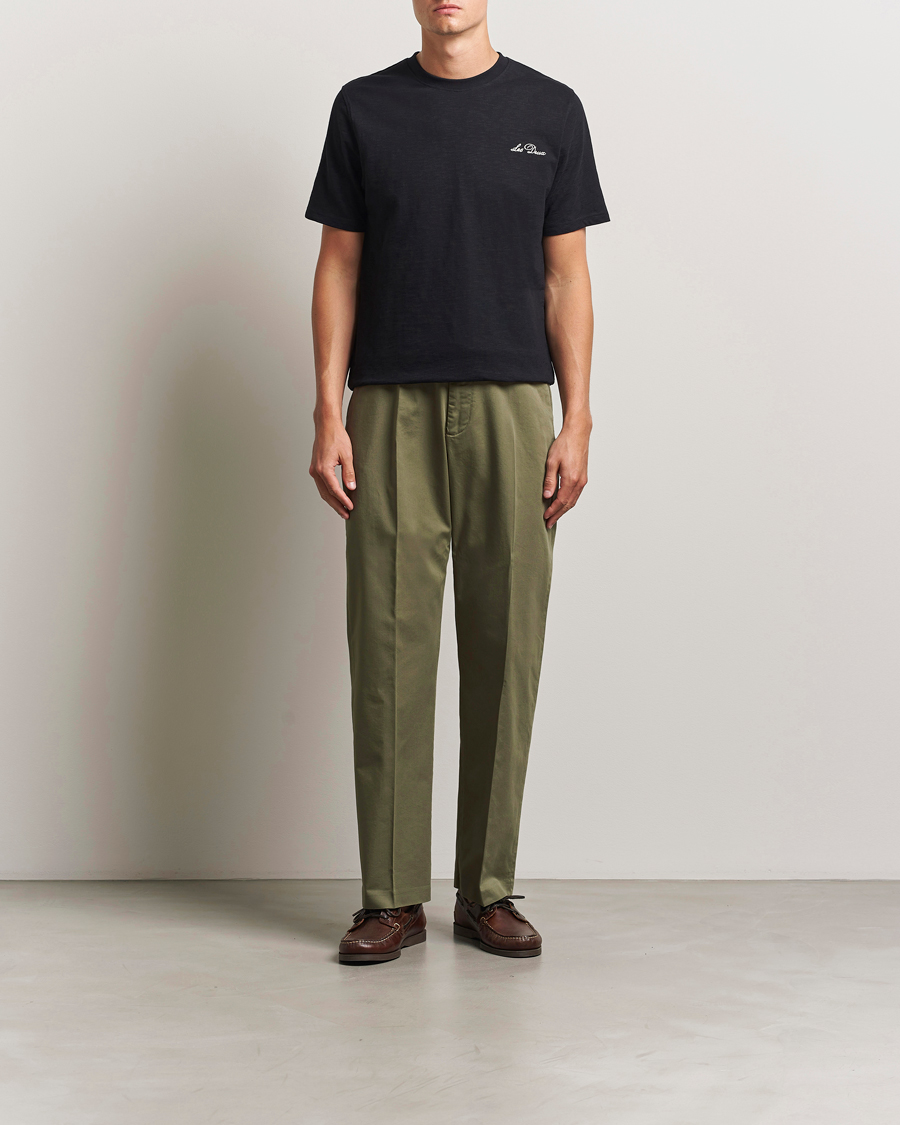 Men | Trousers | NN07 | Paw Cotton/Lyocell Pleated Trousers Capers Green