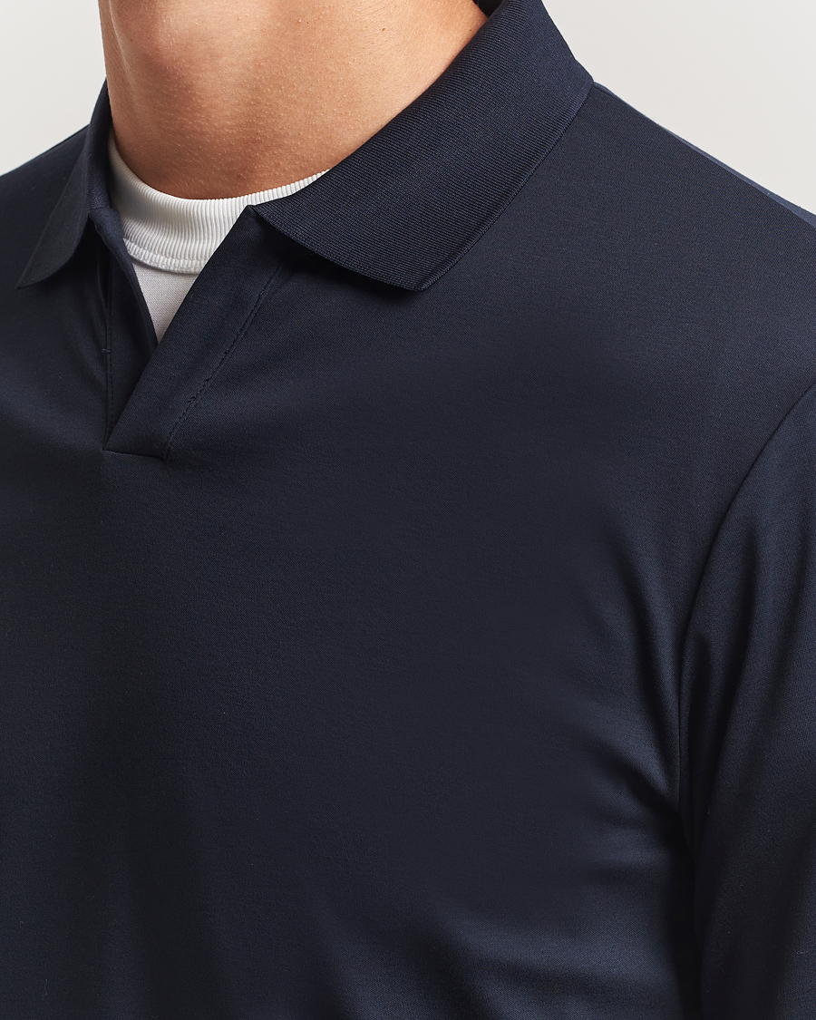 Men | Polo Shirts | NN07 | Paul Long Sleeve Polo Navy Blue