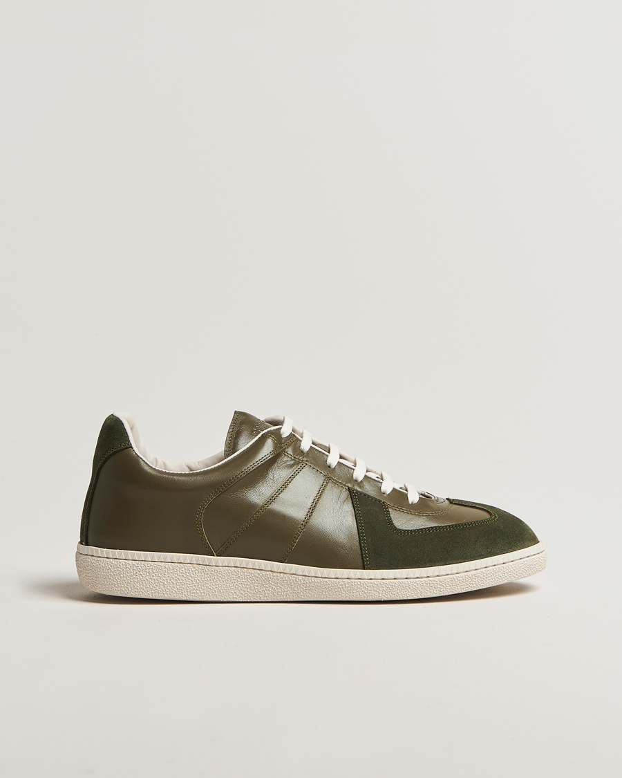 Men | Sneakers | Sweyd | Nappa/Suede Army Trainer Green