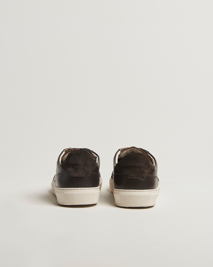 Men | Sneakers | Sweyd | Center Leather/Suede Sneakers Dark Brown
