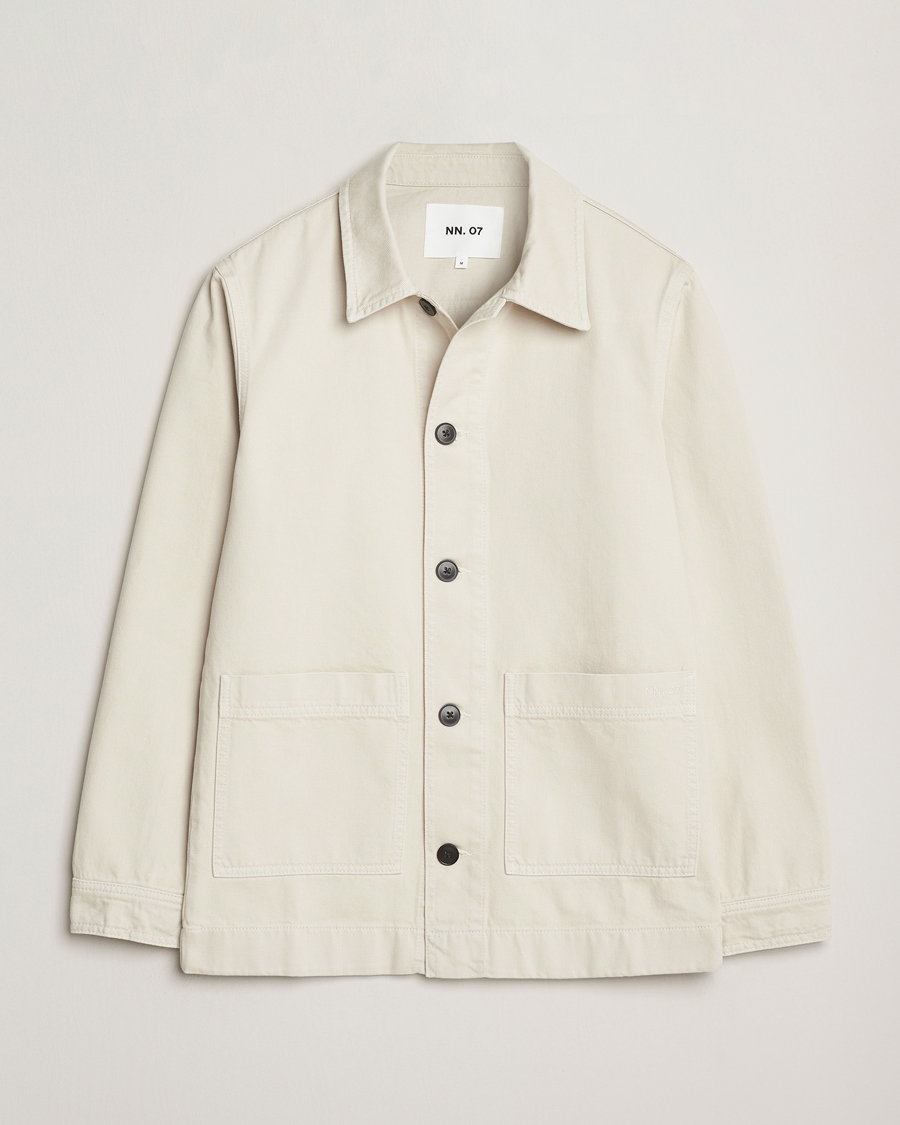 Men | Coats & Jackets | NN07 | Ollie Denim Shirt Jacket Ivory