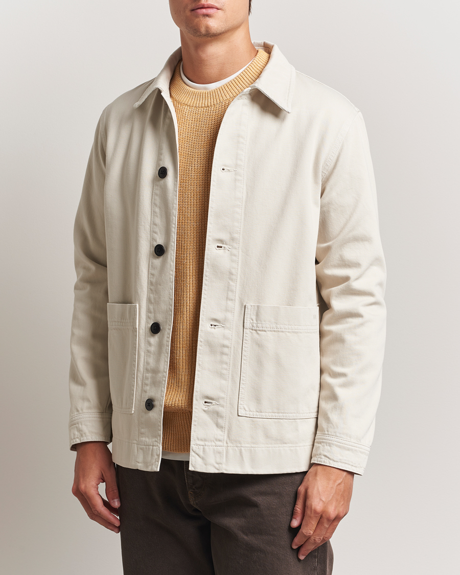 Men | Coats & Jackets | NN07 | Ollie Denim Shirt Jacket Ivory