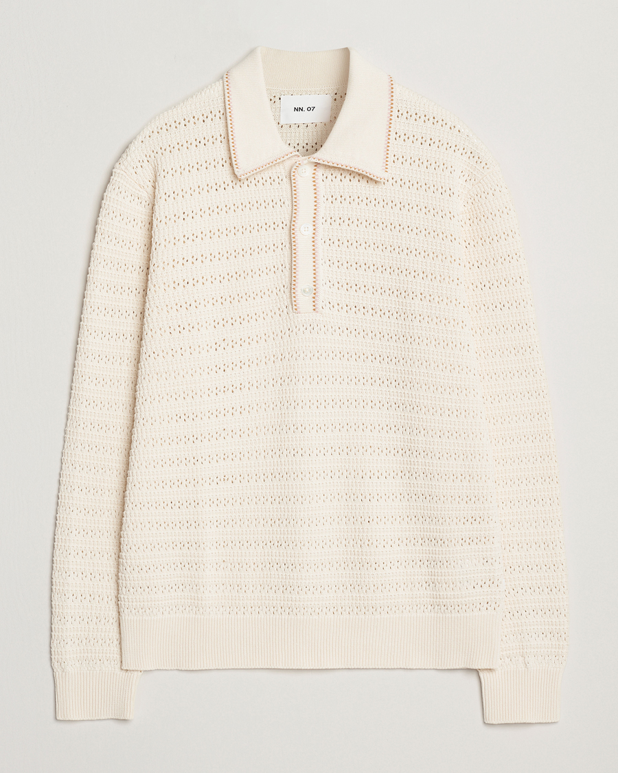 Men | Sweaters & Knitwear | NN07 | Josh Knitted Polo Ivory