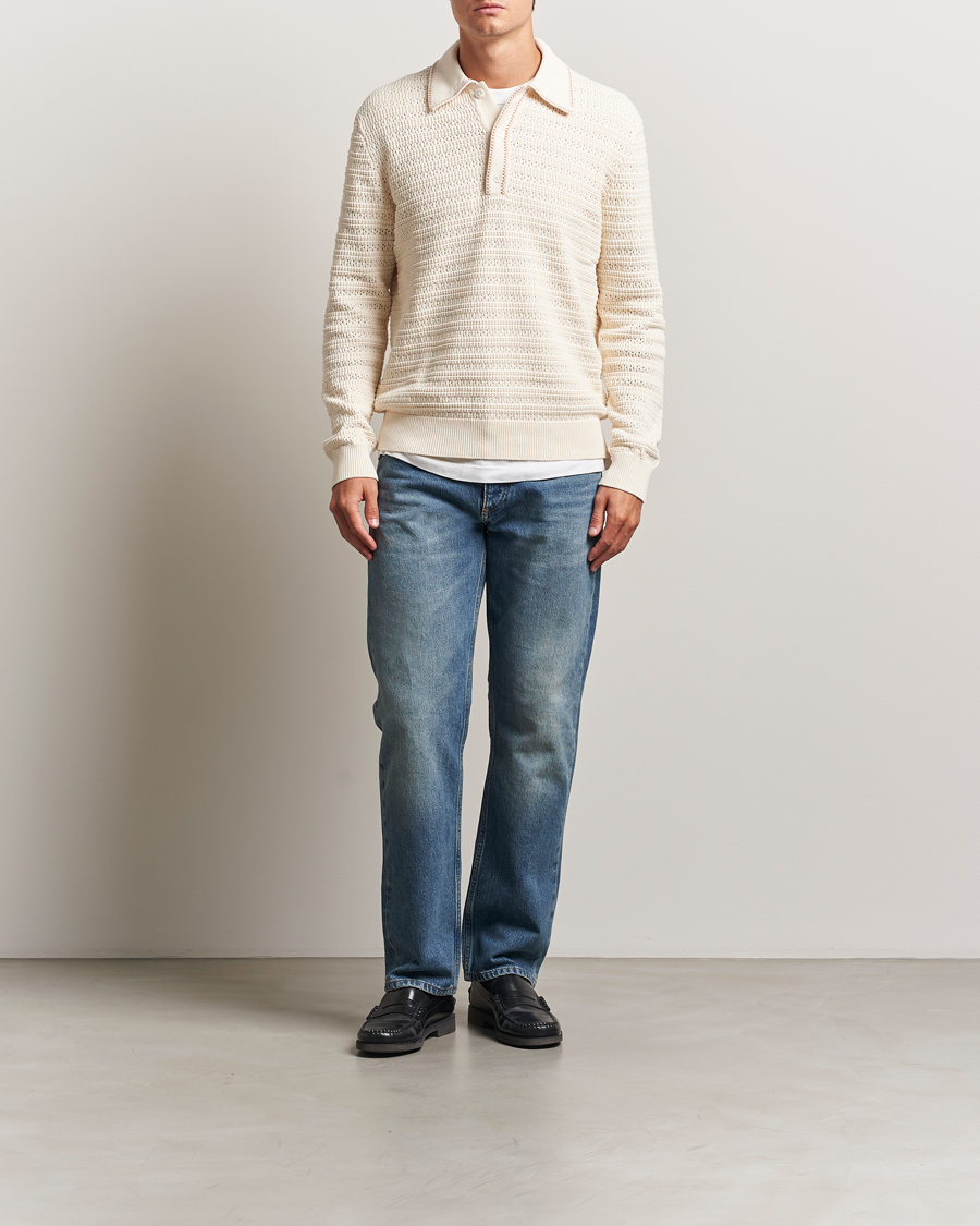 Men | Sweaters & Knitwear | NN07 | Josh Knitted Polo Ivory