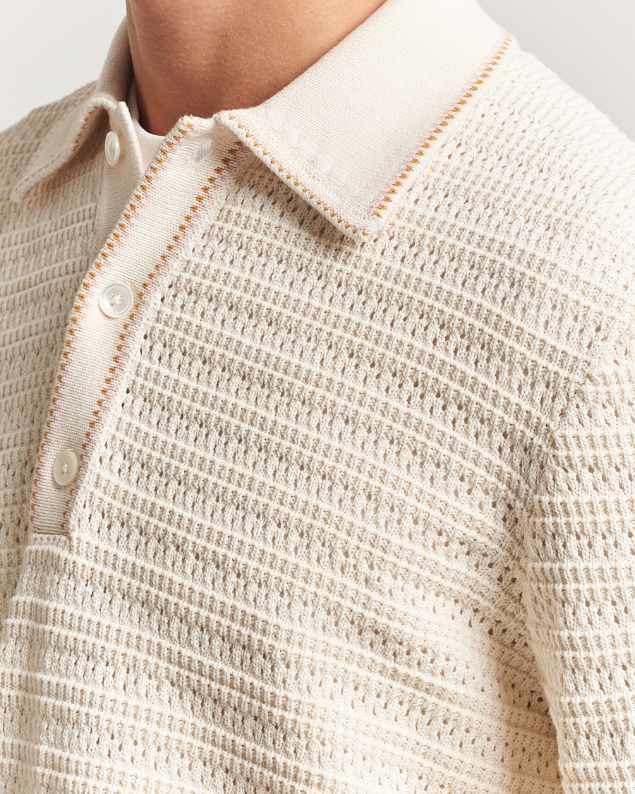 Men | Sweaters & Knitwear | NN07 | Josh Knitted Polo Ivory