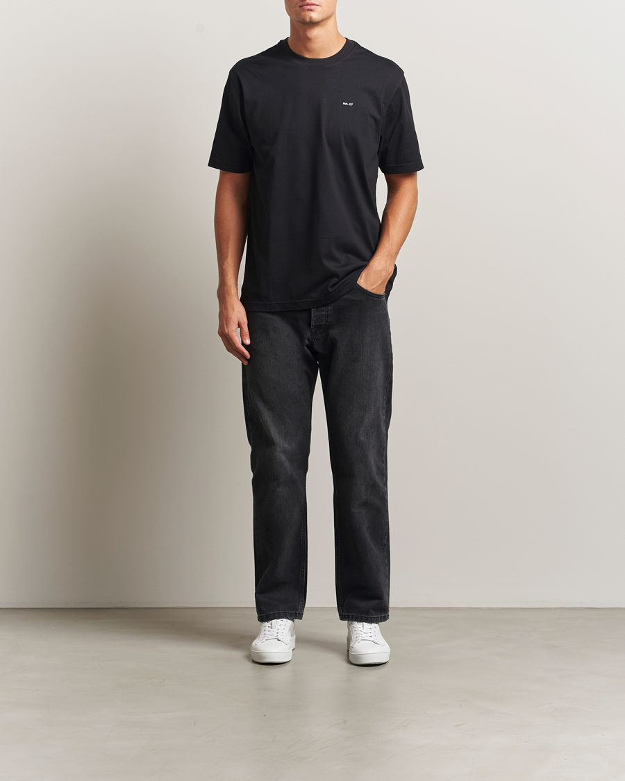 Men | T-Shirts | NN07 | Abel Logo Crew Neck T-Shirt Black