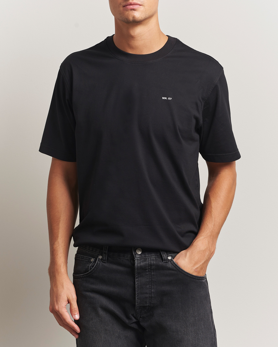 Men | T-Shirts | NN07 | Abel Logo Crew Neck T-Shirt Black