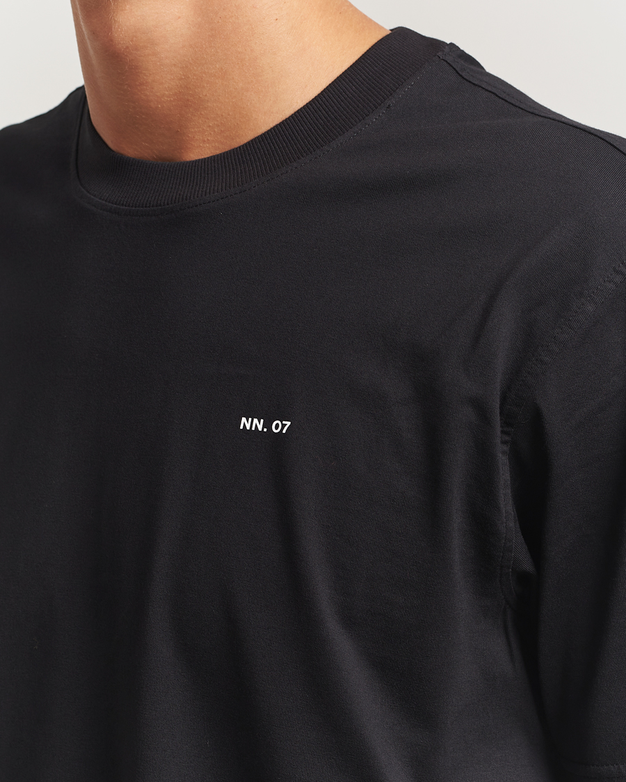 Men | T-Shirts | NN07 | Abel Logo Crew Neck T-Shirt Black