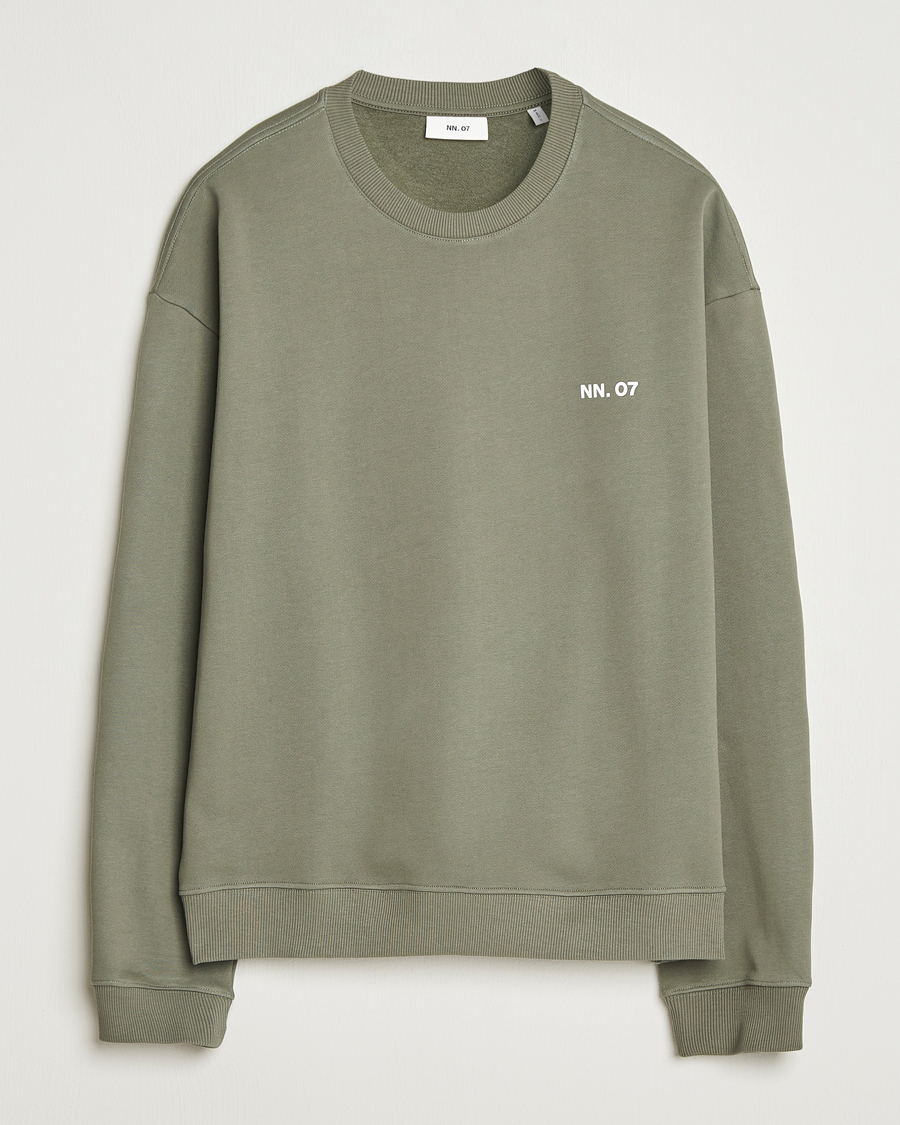 Men | Sweaters & Knitwear | NN07 | Dagon Crew Neck Sweatshirt Capers Green