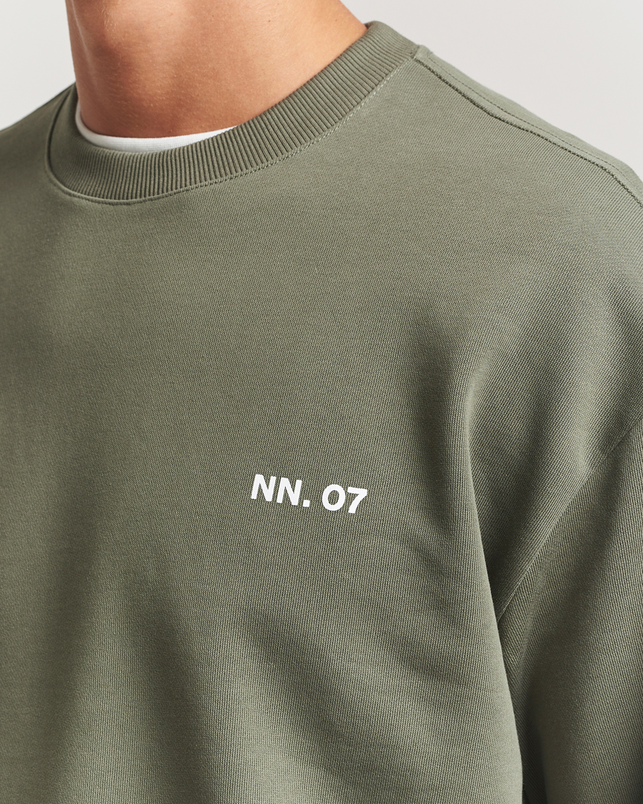 Men | Sweaters & Knitwear | NN07 | Dagon Crew Neck Sweatshirt Capers Green