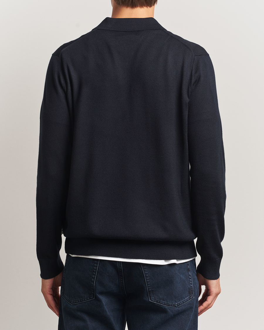 Men | Sweaters & Knitwear | NN07 | Serge Wool Knitted Polo Deep Navy