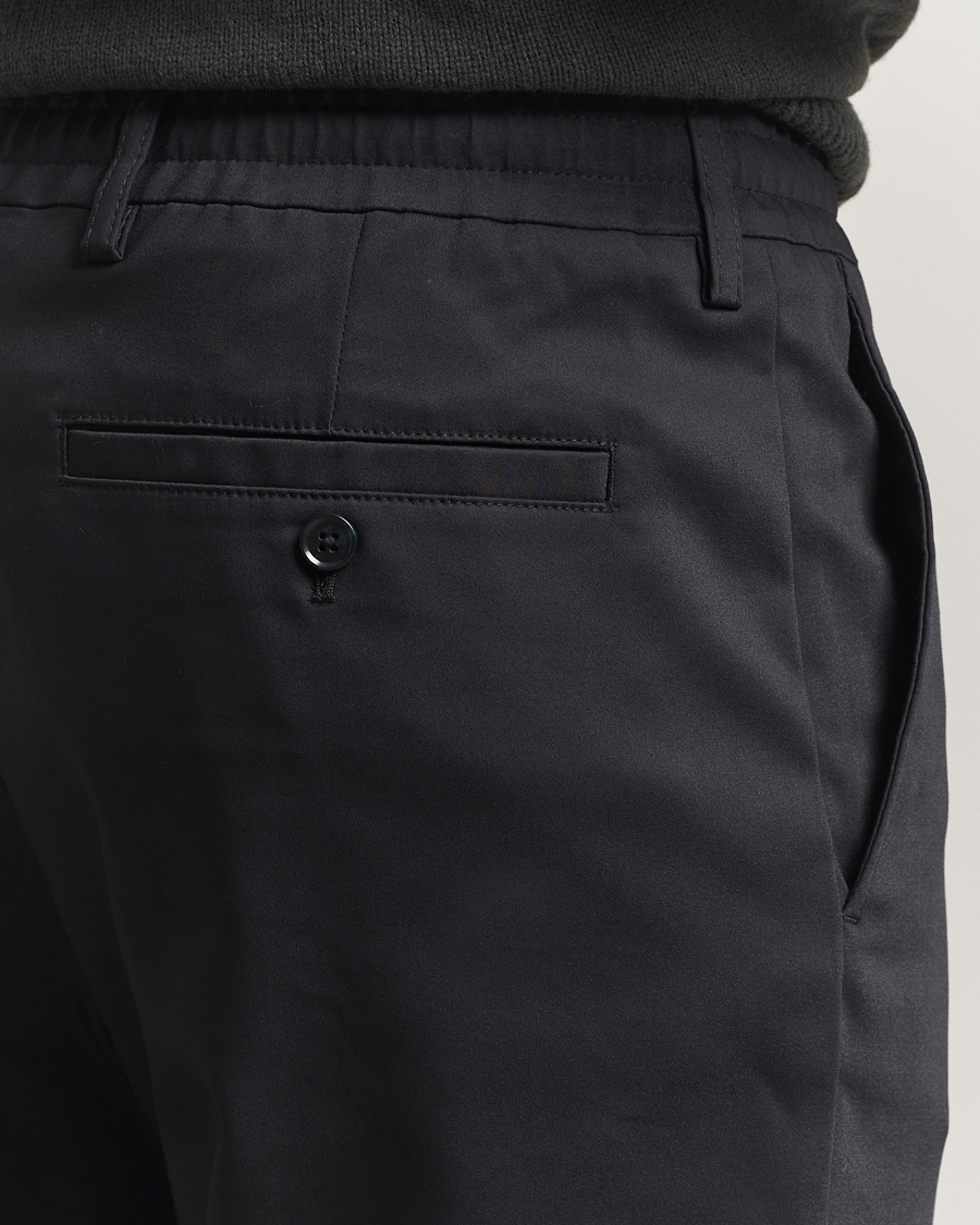 Men | Trousers | NN07 | Baker Cotton Drawstring Trousers Navy