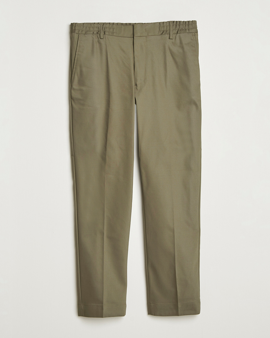 Men | Trousers | NN07 | Baker Cotton Drawstring Trousers Capers Green