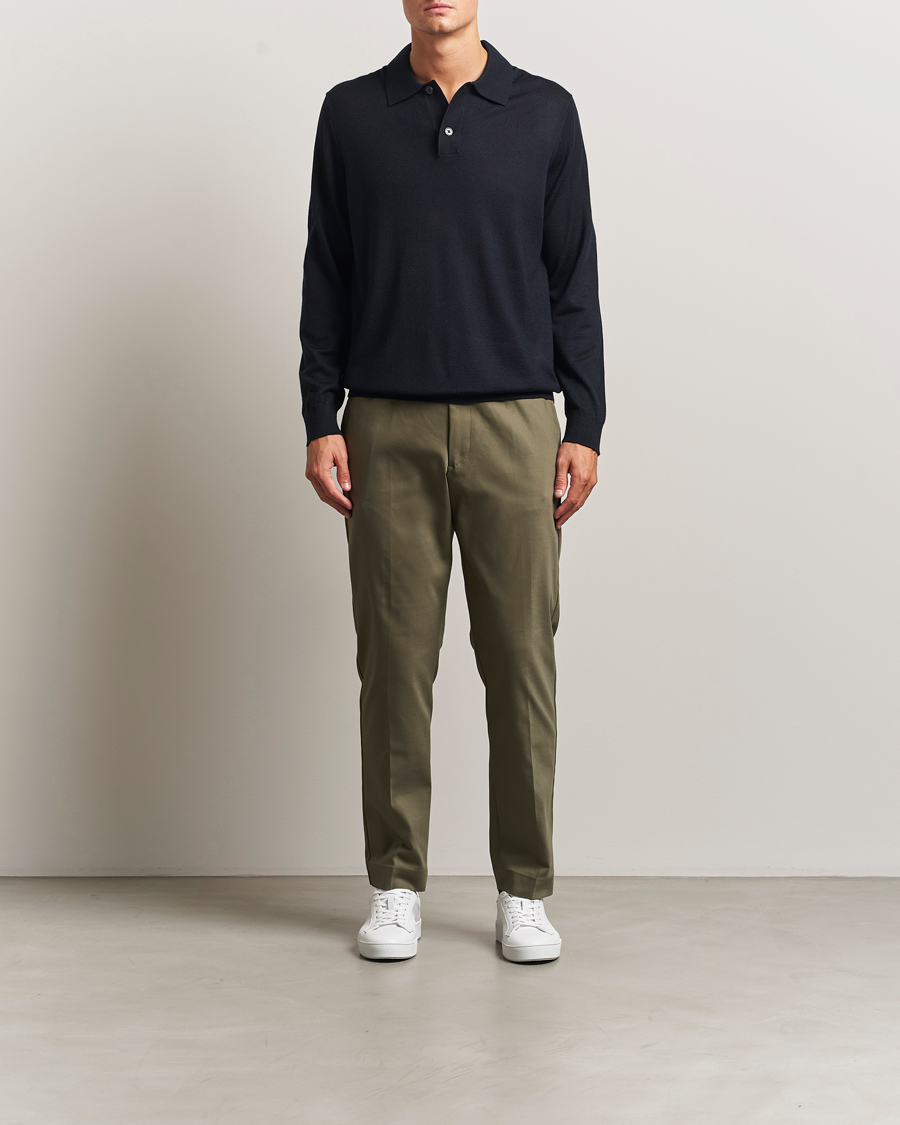 Men | Trousers | NN07 | Baker Cotton Drawstring Trousers Capers Green