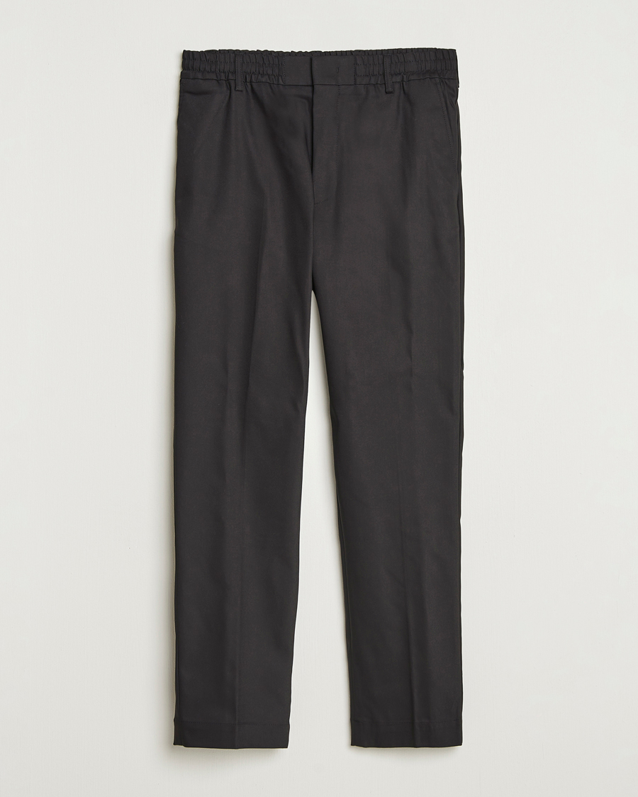 Men | Trousers | NN07 | Baker Cotton Drawstring Trousers Black