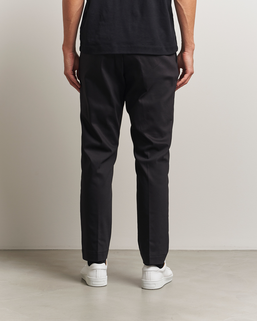 Men | Trousers | NN07 | Baker Cotton Drawstring Trousers Black