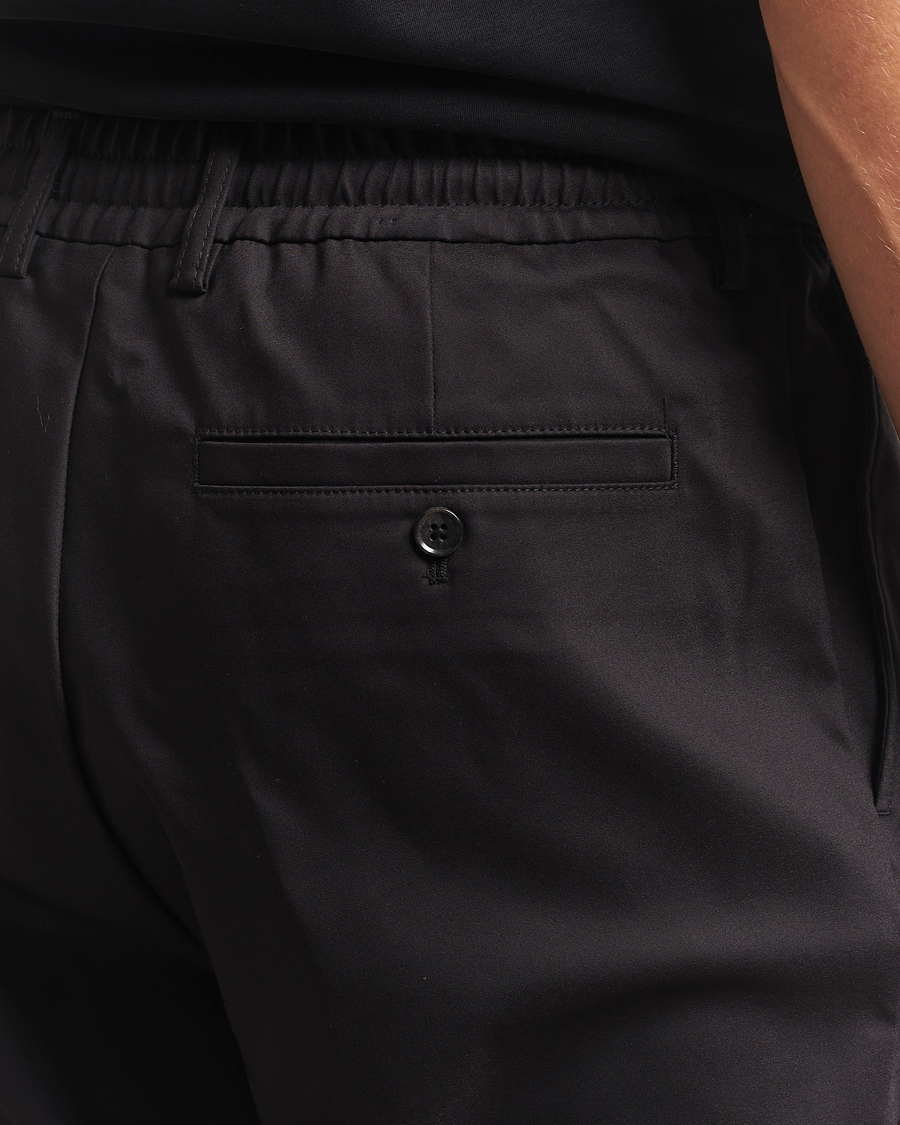 Men | Trousers | NN07 | Baker Cotton Drawstring Trousers Black
